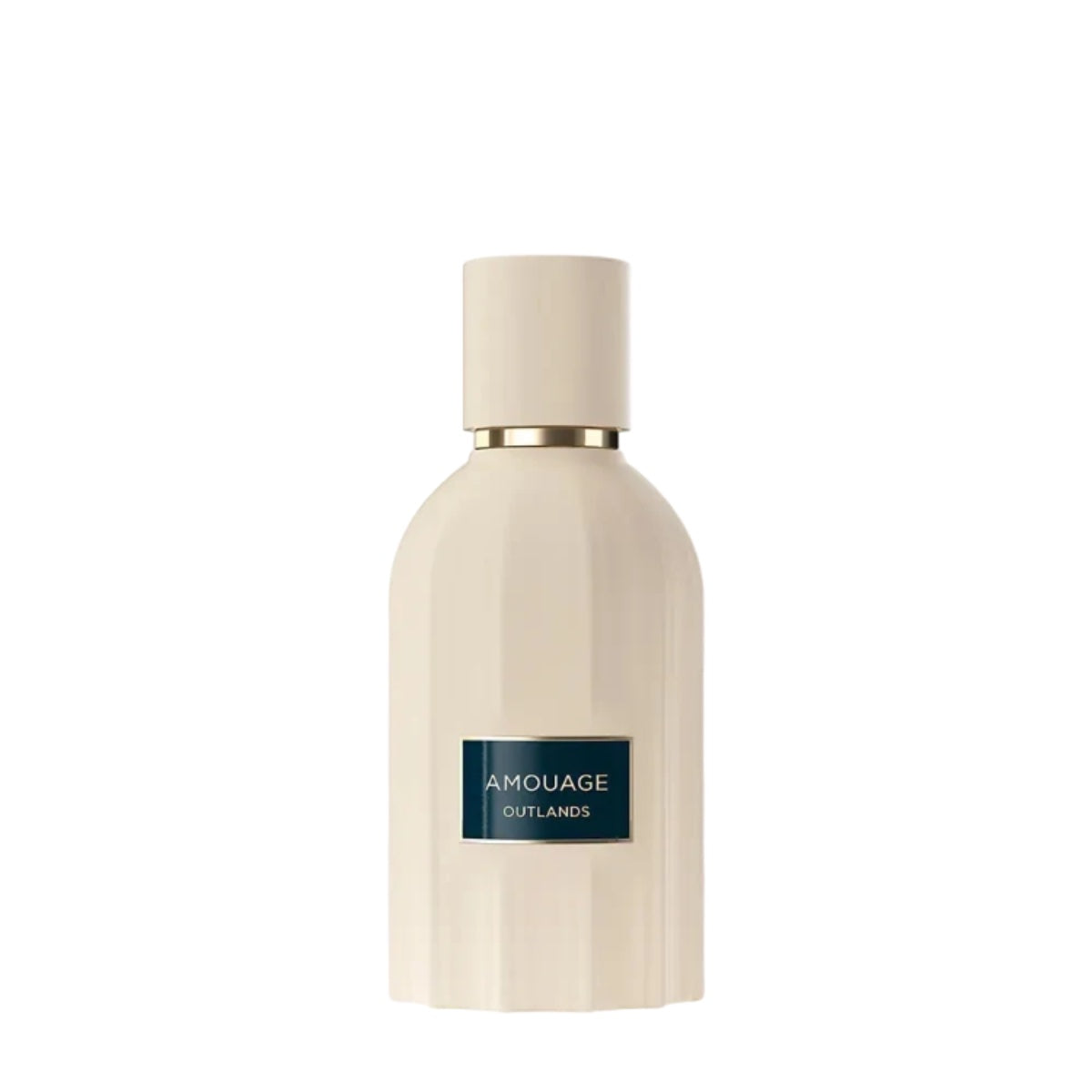 amouage outlands eau de parfum 100ml bottle in cream with a cream cap 