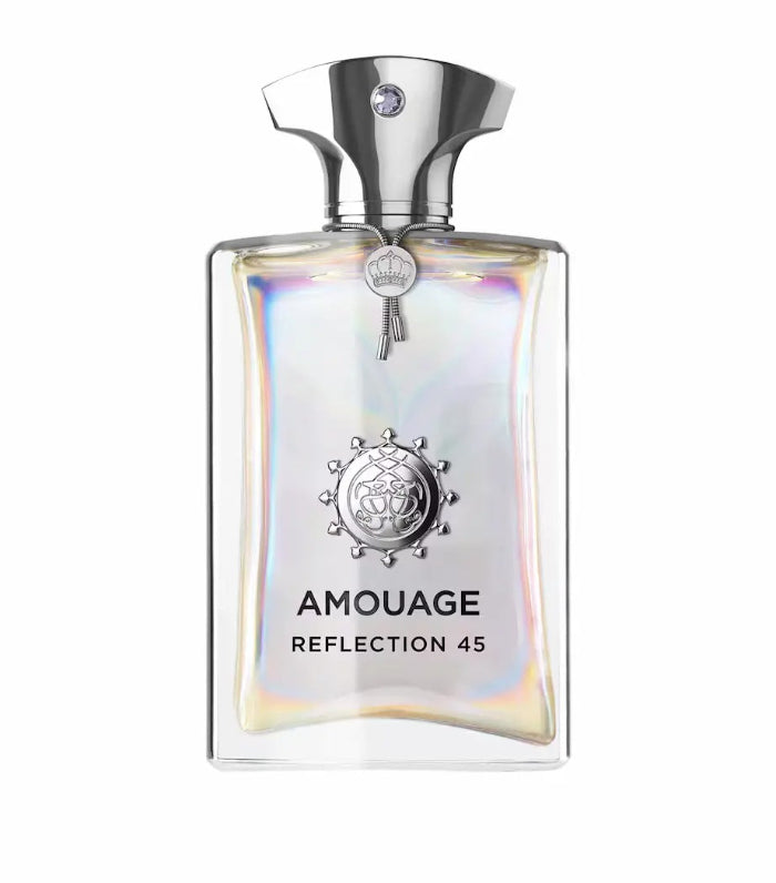 Amouage Reflection 45 perfume bottle on a white background