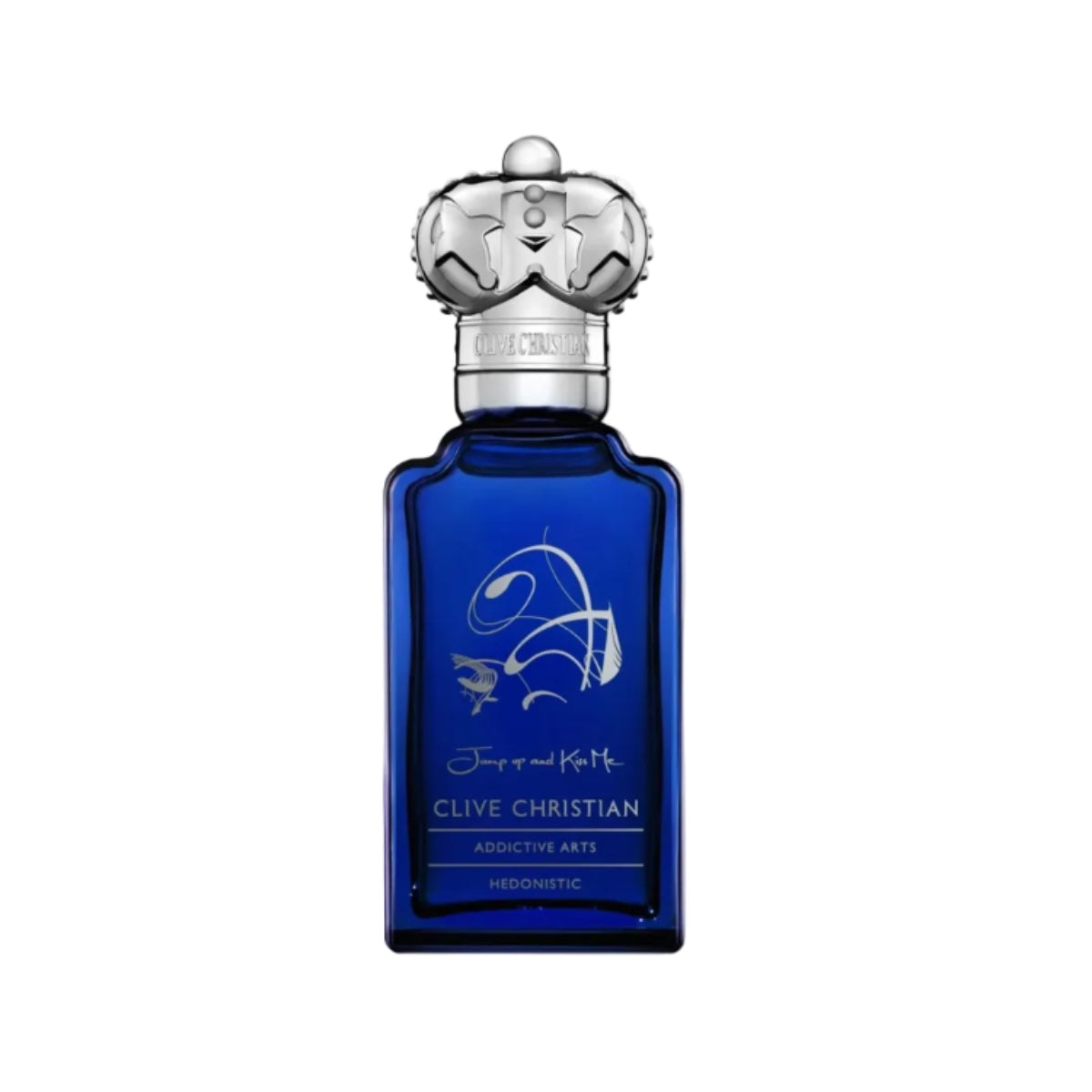 clive christian hedonistic 50ml extrait de parfum blue bottle with silver crown cap 