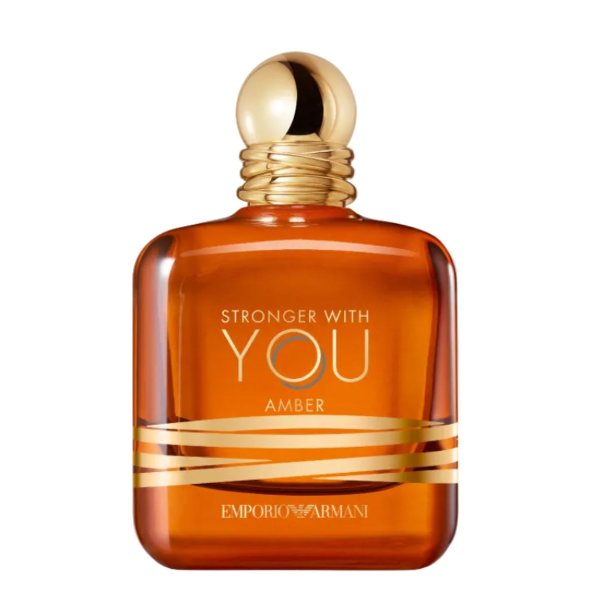 emporio armani stronger with you amber orange bottle with gold cap 100ml eau de parfum 