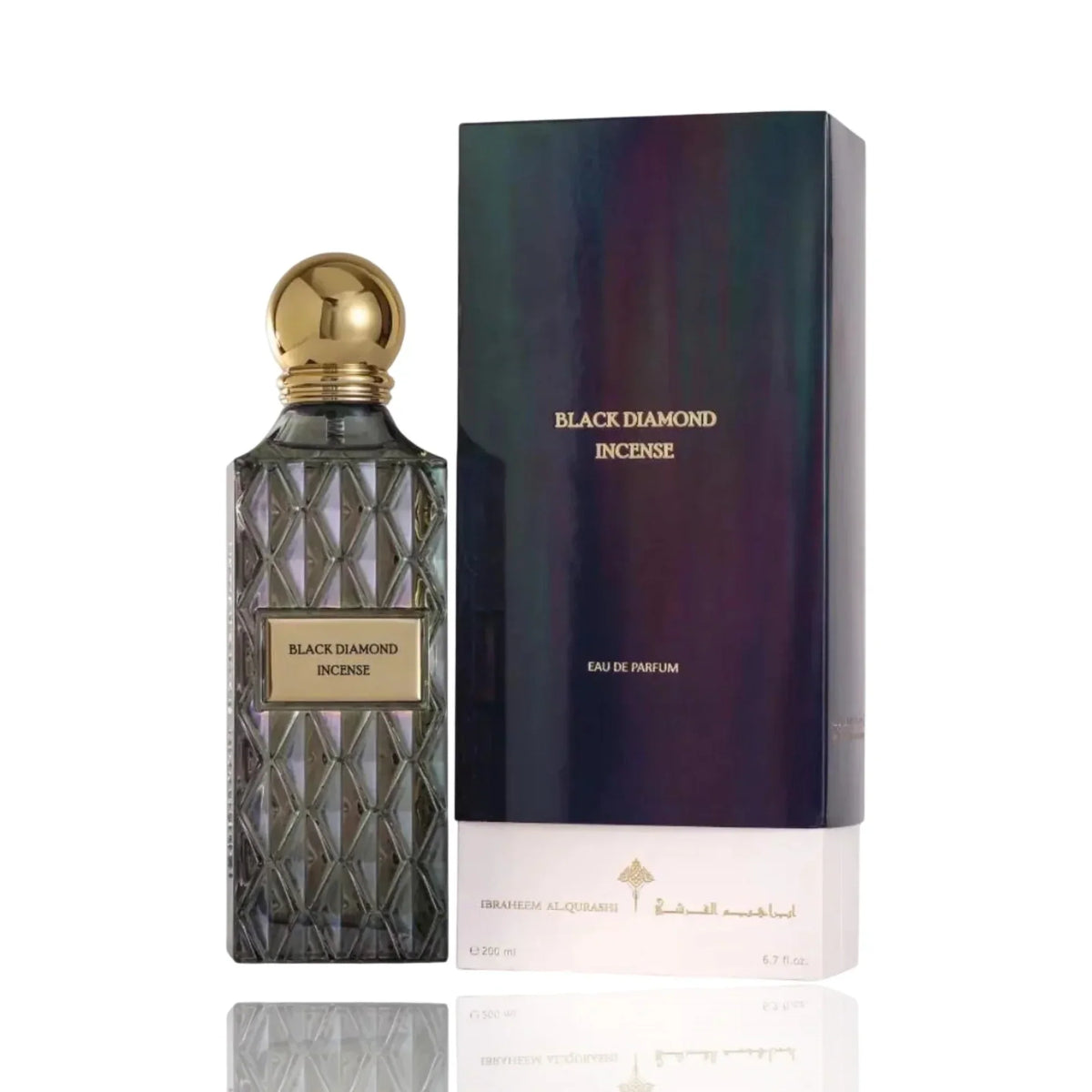 Black Diamond Incense Eau de Parfum bottle and packaging on a white background