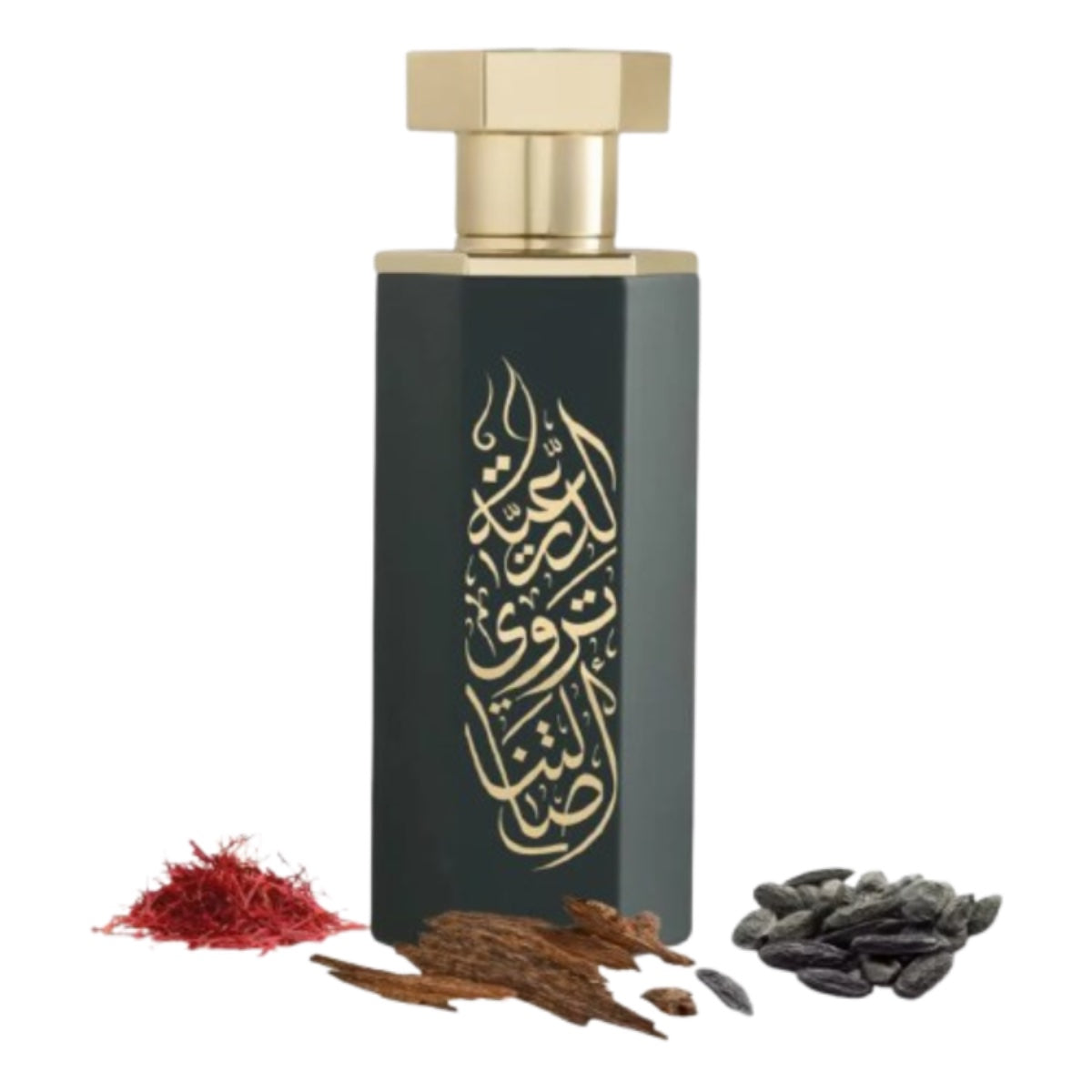 reef arabs of dirirah botttle in green and gold cap 100ml eau de parfum 