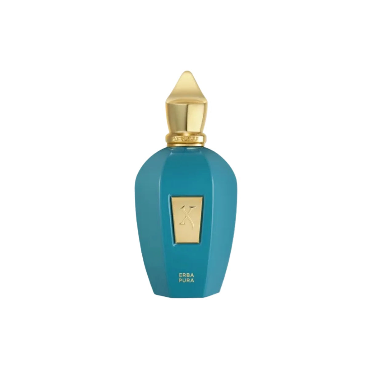 xerjoff erba pura eau de parfum 100ml aqua blue bottle with gold cap 