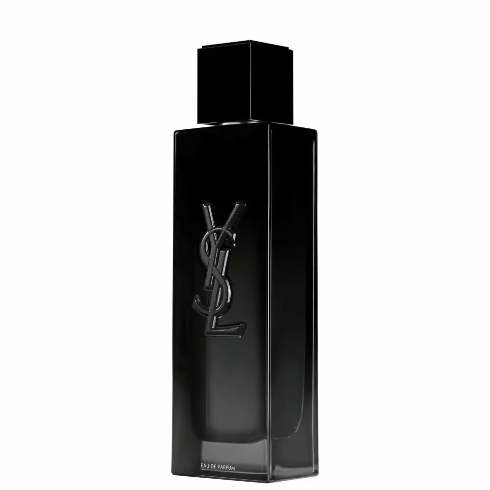 Black YSL MYSLF perfume bottle on a white background